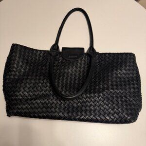 Donald J. Pliner Woven Leather Tote Bag